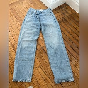 Agolde straight leg cross-over jeans